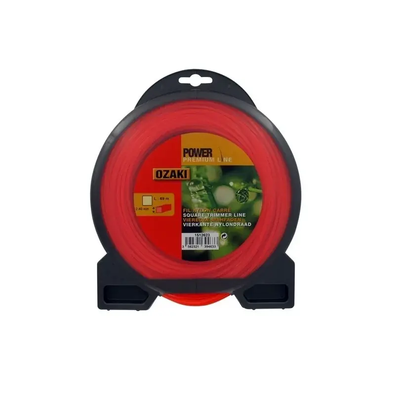 Coque fil nylon carré OZAKI 69 m diamètre 2,40 mm Livraison Express