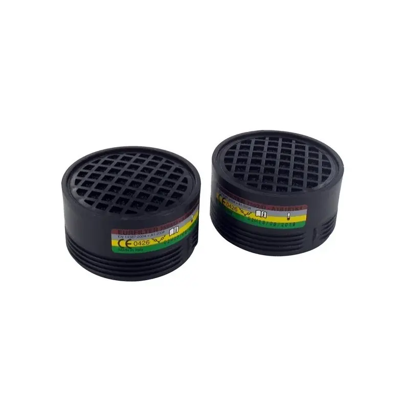 Lot de 2 cartouches filtrantes UNIVERSEL avec fixation à vis pour notre masque DMPRUSF-01 – Norme EN141 – EN143 – EN14387 Commande En Gros