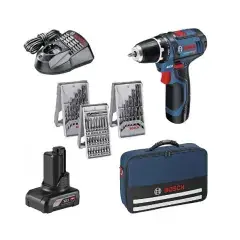 Perceuse-visseuse 12V GSR 12V-15 + 1 batterie 2Ah + 1 batterie 4Ah + chargeur + Sacoche – BOSCH – 0615990G6L Affaire À Saisir