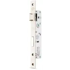 Serrure monopoint à larder profil étroit pêne dormant demi-tour têtière inox entraxe 85mm axe 20mm – KALE KILIT - 153/20 Retour Gratuit