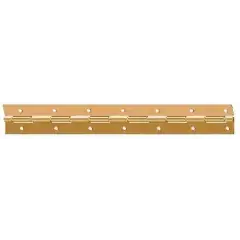Charnière piano à nœud roulé percée fraisée dimension 1980x32mm acier laitonné – MONIN – 471810 Dernière Chance