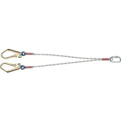 Populaire Longe d’assujettissement double drisse LDF 1,5m M10-M53-M53 blanc – TRACTEL – 40402