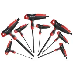 Jeu de 8 clés mâles emmanchées en ‘T‘ 6 pans sphériques – HANGER – 250191 Remise