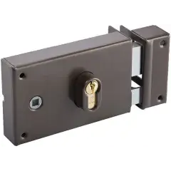 Offre Spéciale Serrure monopoint en applique coffre horizontale à fouillot profil européen marron droite – VACHETTE – 7416D