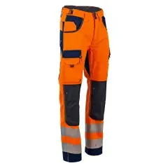 Achat Immédiat Pantalon POLARISATION haute visibilité orange 55% coton 45% polyester