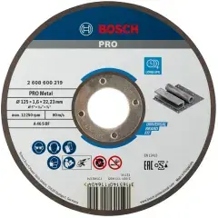 Disque à tronçonner MTX 125×1,6×22,23 mm plat – BOSCH – 2 608 603 165 Certifié
