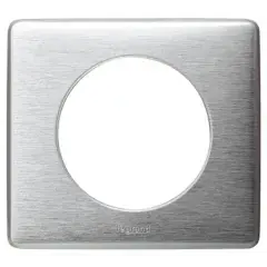 Plaque CELIANE métal 1 poste L90mm finition aluminium – LEGRAND – 068921 Dernière Chance