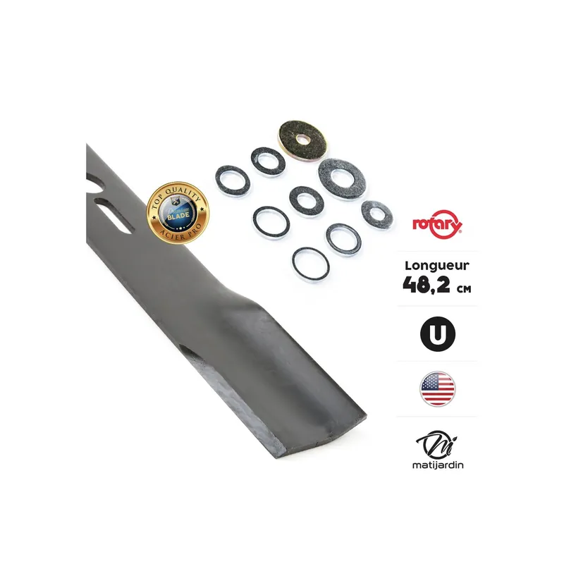 Lame tondeuse universelle plate Rotary Premium 48,2 cm Promotion Saisonnière