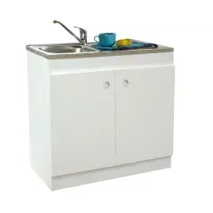 Livraison Express Meuble sous évier DECLIQ 120X60cm 2 portes avec charnières invisibles – NÉOVA – S13N22120