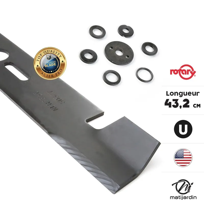 Lame tondeuse universelle soufflante Rotary Premium 43,2 cm Acheter Direct