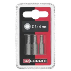 Jeu de 3 embouts standards série 1 pour vis 6 pans creux métriques – FACOM – EH105.J3 Top Vente
