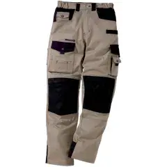 Livraison Express Pantalon de travail multipoches WORK ATTITUDE beige/noir T56 – LAFONT – 1ATT82CP009874