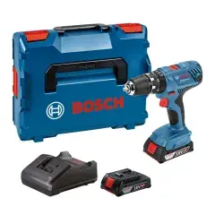 Meilleur Prix Perceuses-visseuses à percussion 18V GSB 18V-21 Professional + 2 batteries 2Ah + chargeur + coffret L-CASE – BOSCH – 06019H1109