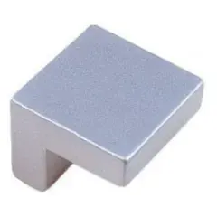 Haute Qualité Bouton L chromé mat 25x25mm – CADAP – 00219/37s
