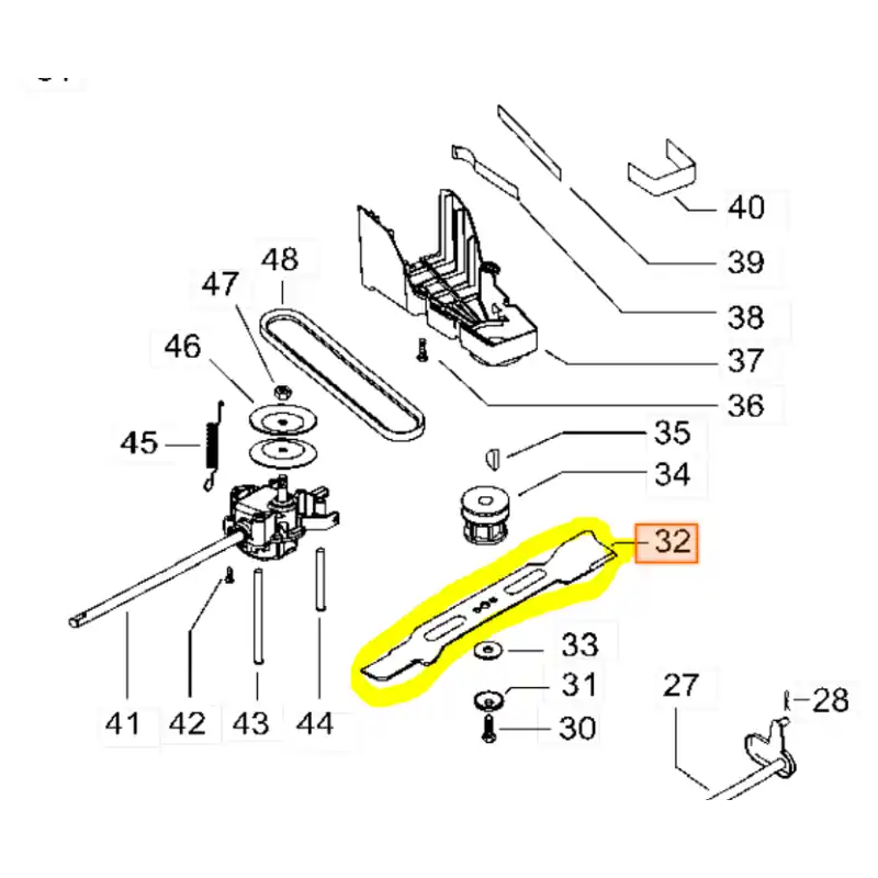 Lame 46cm tondeuses MC CULLOCH M46-140AWRX / M46-125RX Bon Plan