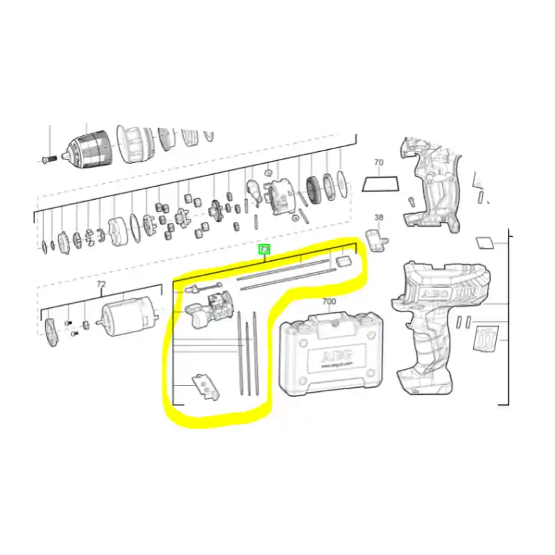 Marque Interrupteur visseuses AEG Powertools BS12G3LI-202C – BSB12G3LI-202C