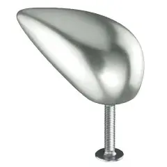 Nouvelle Collection Poignée bouton STARCK série 3632 finition mat aluminium F1 droite FSB 0 36 3632 00404 0105