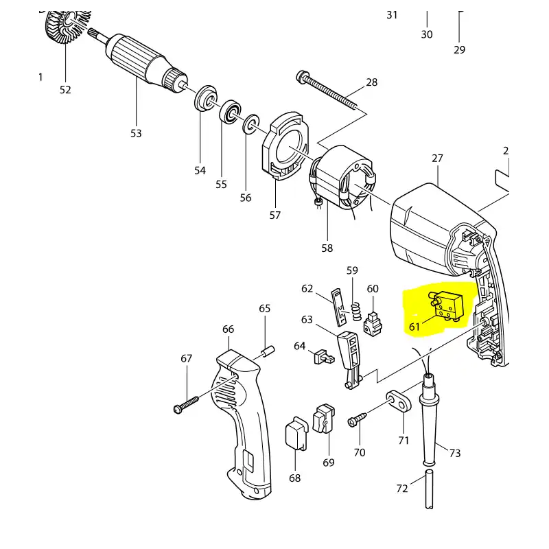 Interrupteur pour perforateur MAKITA HR2400 Prix Réduit
