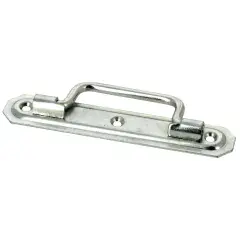 Poignée à arrêt platine emboutie acier zingué percé fraisée pièce 160x30mm – MONIN – 733030 Vente Flash