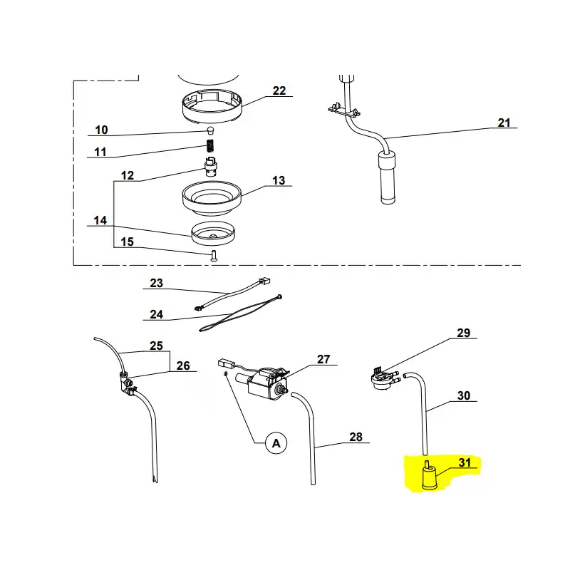 Filtre d‘aspiration pour expresso MAGIMIX Vente Flash