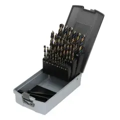 Quantité Limitée Coffret de 25 forets HSS taillés meulés M2 135° – HANGER – 155193