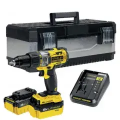 Certifié Perceuse visseuse à percussion 18V + 2 batteries 4Ah + chargeur – STANLEY FATMAX – FMC625M2G