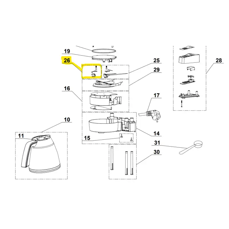 Dernier Modèle Thermostat pour MAGIMIX LA CAFETIERE 11480