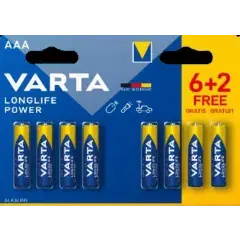 Populaire Piles alcalines LONGLIFE LR03 AAA – VARTA – 4903121428