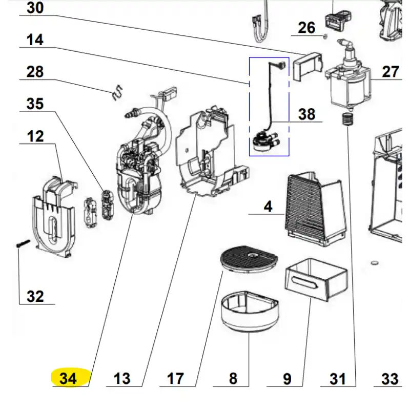 Platine de commande pour nespresso MAGIMIX M115 ESSENZA Authentique