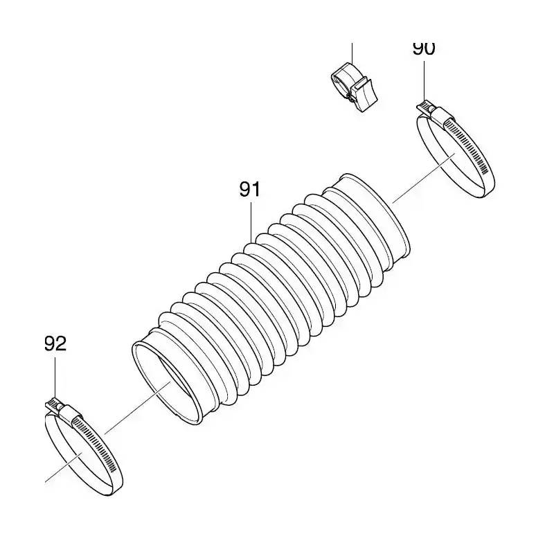 Raccord souple 454934-3 pour souffleur à dos DOLMAR PB7660-4 Dernier Modèle