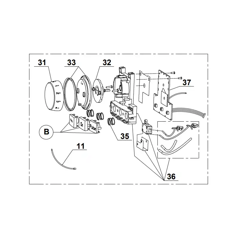 Produit De Marque Ensemble bouton de commande pour blender MAGIMIX 11611 / 11612 / 11616
