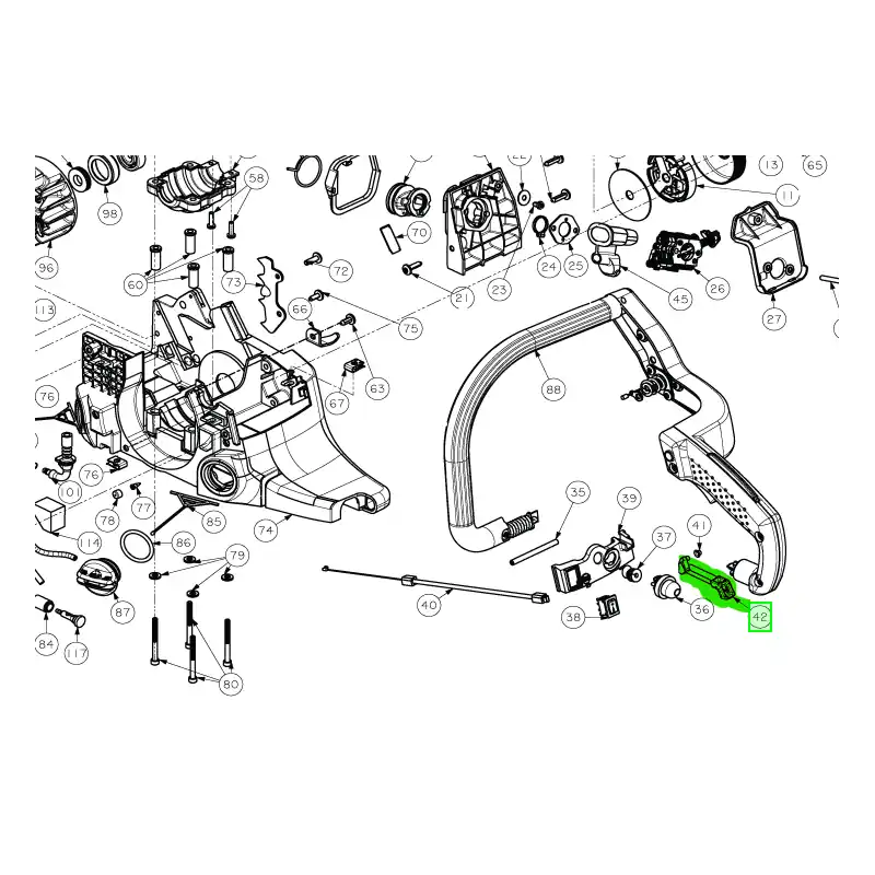 Levier de starter pour tronçonneuses RYOBI RCS4640C / RCS5150C Dernier Modèle