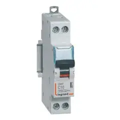 Nouvelle Collection Disjoncteur DNX³ 4500 6kA borne à vis 1 module 1P+N 230V 10A – LEGRAND – 406773