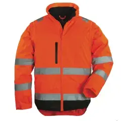 Commander Maintenant Veste de travail haute visibilité 2 en 1 HI-WAY manches amovibles orange fluo/noir TL – COVERGUARD – 7HWXOL