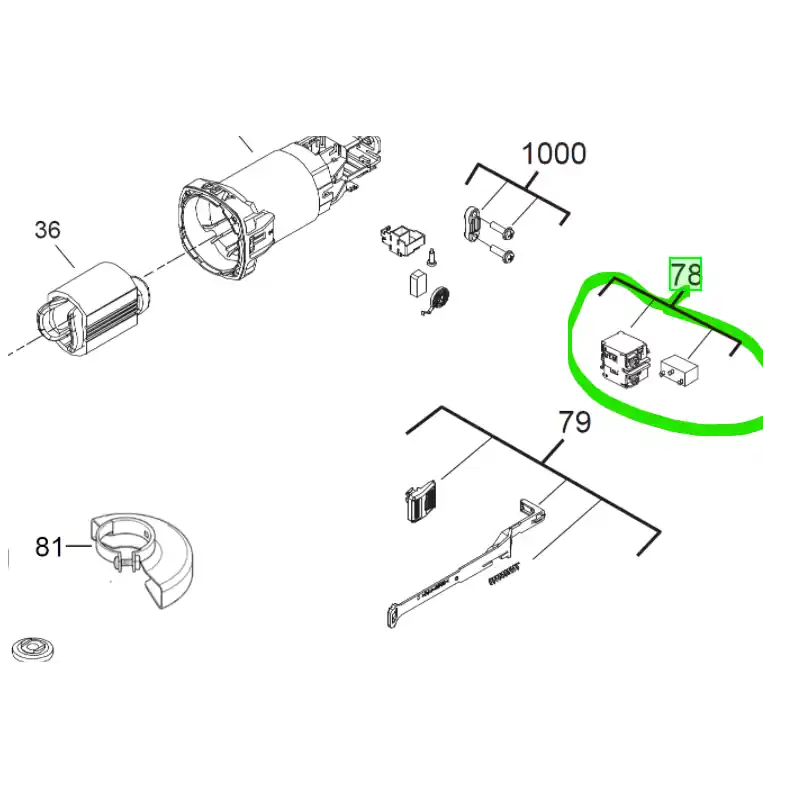 Interrupteur de meuleuses AEG WS8-115S / WS8-125SK Offre Exclusive