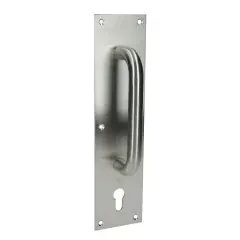 Satisfait Ou Remboursé Poignée sur plaque tirage clé I inox brossé – HERACLES – B-INOX-PT902
