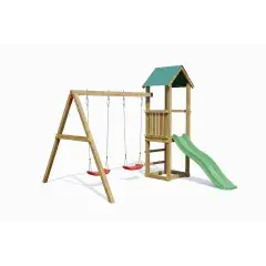 Aire de jeux Lucas avec balançoire double - FUNGOO - 8120PK Dernier Modèle