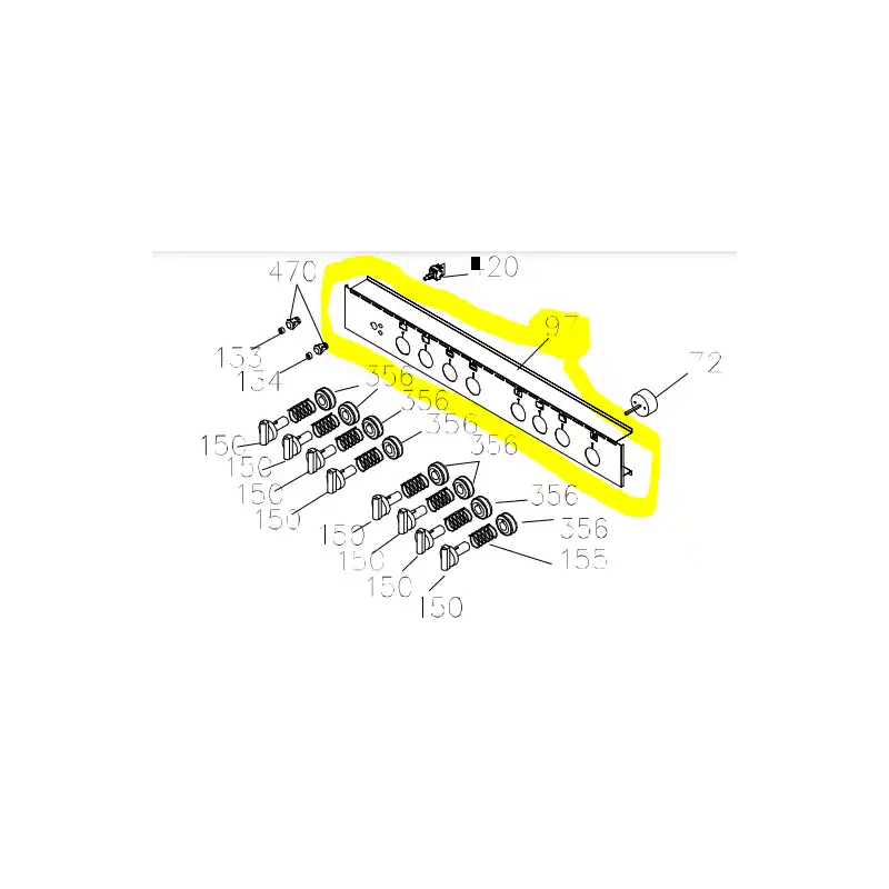 Dernier Modèle Bandeau inox cuisinière GLEM GE960 / GX960