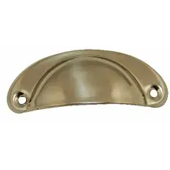 Poignée coquille acier finition nickelé mat - CADAP - 766/19S Meilleure Vente