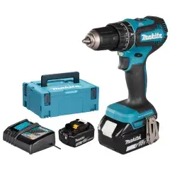 Perceuse-visseuse à percussion 18V + 2 batteries 5Ah + chargeur rapide + coffret MAKPAC – MAKITA – DHP485RTJ Seulement Aujourd&rsquo;hui