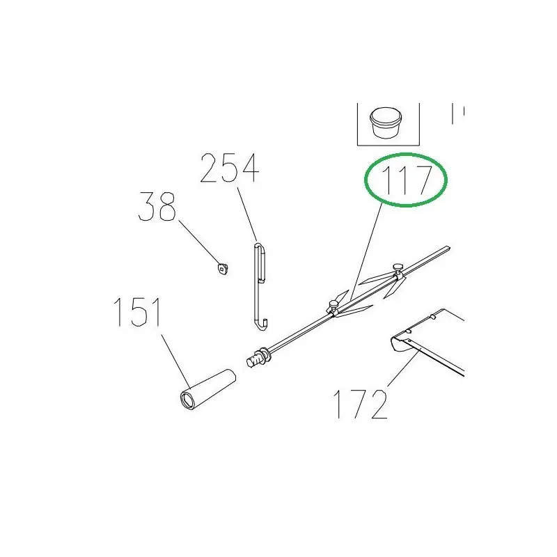 Tournebroche Z011908 cuisinières GLEM AA65CEIXN, AA65CMIXN, AA65CMIXN, CC53GTIX Solde