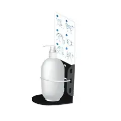Présentoir mural pour flacon gel hydroalcoolique en acier – MERMIER – 500015 Offre Exclusive