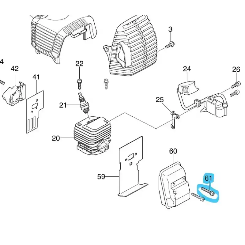 Quantité Limitée Vis d‘échappement débroussailleuse MAKITA EM2600U / DOLMAR MS27