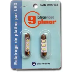 Meilleur Prix Blister 2 leds bleues – GOLMAR – UAK7076/102