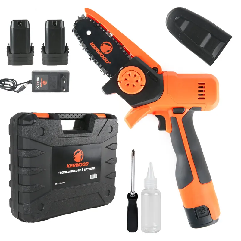Livraison Express Mini tronçonneuse Kerwood avec 2 batteries