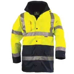 Promotion Saisonnière Parka polyester 4 en 1 HI-VIZ HI-WAY jaune/gris TXL – EURO PROTECTION – 70592