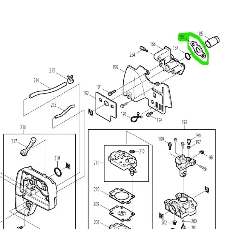 Expédition Rapide Joint de carburateur débroussailleuses DOLMAR MS-335.4T / MS335.4C