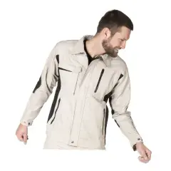 Blouson DYNAMIC FIT coton/polyester écru TS – MUZELLE DULAC – DYNBNH22EC1 Acheter Direct
