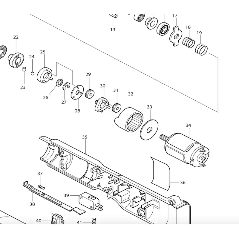 Livraison Express Moteur pour visseuse sans fil MAKITA 6702D / 6706D
