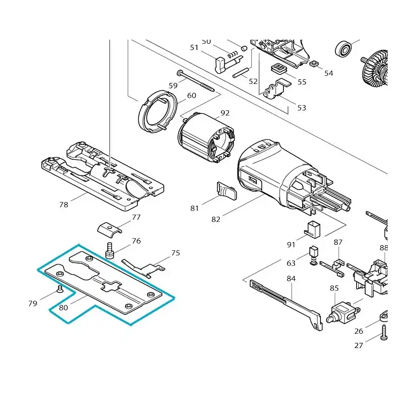 Plaque d‘embase scie sauteuse MAKITA 4351CT – DJV180 Vente Directe